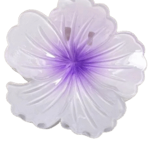 Presilha para cabelo Kit com 03 peças - Formato Flor Branca